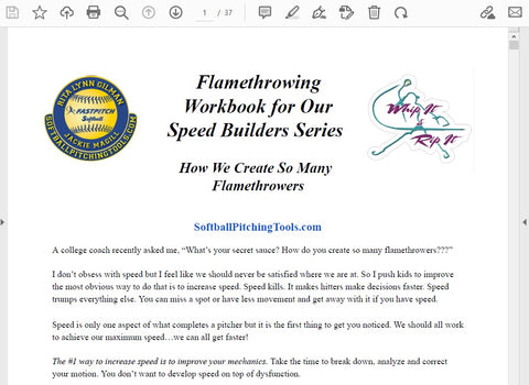 Workbook Only: Speed Builders Series - FLAMETHROWING WORKBOOK
