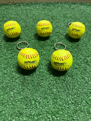 Softball Key Chain - Set of 5